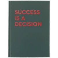 Книга записна тверда обкладинка, А5, 96 аркушів, клітинка, Success is a decision