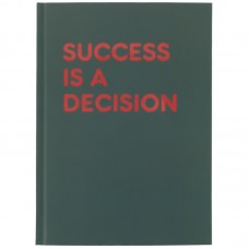 Книга записна тверда обкладинка, А5, 96 аркушів, клітинка, Success is a decision
