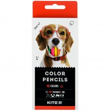 Олівці кольорові тригранні, 12 шт. Kite Dogs 