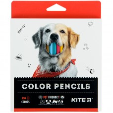 Олівці кольорові, 24 шт. Kite Dogs 