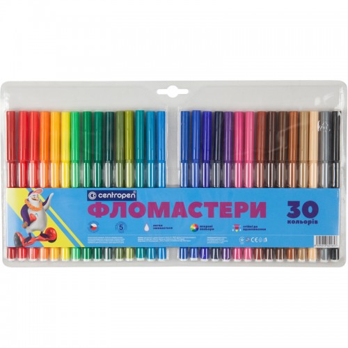 Фломастери Centropen 7790/30, 30 кольорів Фломастери Centropen 7790/30, 30 кольорів