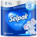 Рушники паперові SELPAK Super absorb. тришарові білі, 80 відривів, 2 рулони 