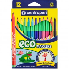Фломастери Centropen 2560 Еко, 12 кольорів 