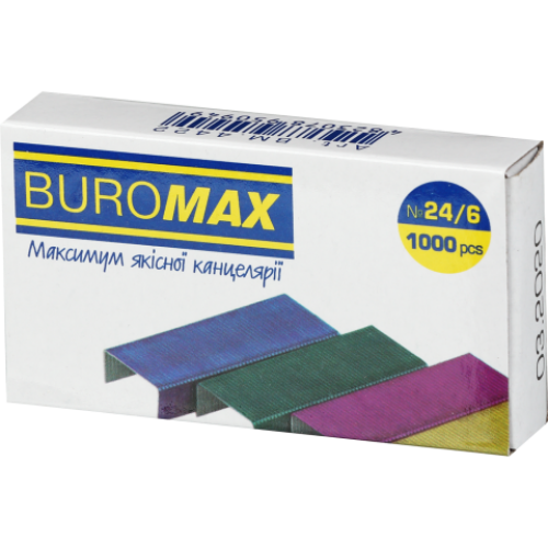 Скоби кольорові BM.4422 №24/6, 1000 шт. Скоби кольорові BM.4422 №24/6, 1000 шт.