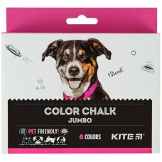 Крейда кольорова Jumbo, 6 кольорів, Kite Dogs 