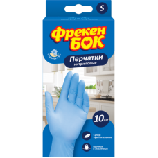 Рукавички нітрилові сині 10шт Фрекен Бок р.S 