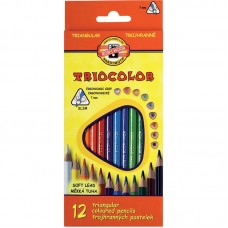 Олівці кольоровi Koh-i-Noor Triocolor, 12шт. 