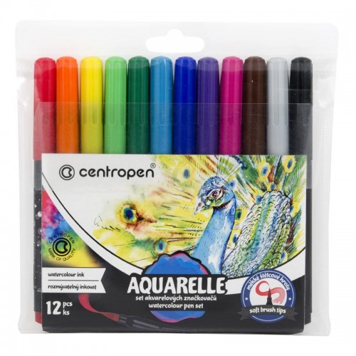 Фломастери Centropen акварельні 8683/12, 12 кольорів Фломастери Centropen акварельні 8683/12, 12 кольорів
