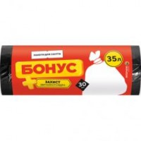 Кульки для сміття Бонус чорні 35л 30 шт.