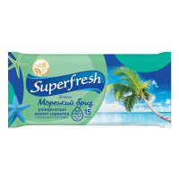 Серветки вологі SuperFresh Breeze, 15 шт. 