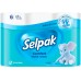 Рушники паперові SELPAK Comfort  двошарові білі, 90 відривів, 6 рулонів