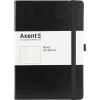 Книга записна Partner Prime, 145*210 мм, A5 96 аркушів, клітинка, чорна 