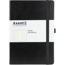 Книга записна Partner Prime, 145*210 мм, A5 96 аркушів, клітинка, чорна 