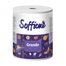 Рушник паперовий Soffione Grande двошаровий білий d=19 h=22,5 , 350 відривів, 77м, 1 рулон  