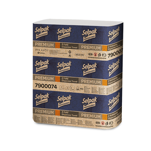 Рушник-вкладиш Selpak Premium двошарові білі 23,5*24см, 200 аркушів Z-складання Рушник-вкладиш Selpak Premium двошарові білі 23,5*24см, 200 аркушів Z-складання