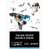 Папір кольор. двостор. (10арк/10кол), А5 Kite Dogs 