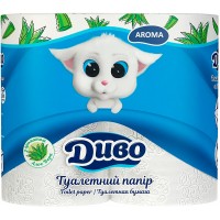 Туалетний папір Диво Арома двошаровий, білий, ароматизований, 4 рулони