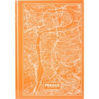 Книга записна А4 Maps Prague, 96 аркушів, кл., персикова