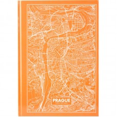 Книга записна А4 Maps Prague, 96 аркушів, кл., персикова