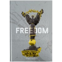 Книга записна А4 Freedom, 96 арк., клітинка, сіра 