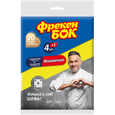 Серветка віскозна Фламенко 30*38см Фрекен Бок, 5 шт. 