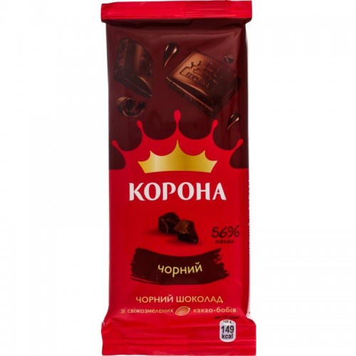 Шоколад Корона чорний 85 г Шоколад Корона чорний 85 г