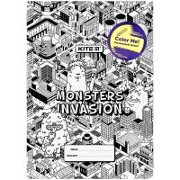 Обкладинка-розмальовка Kite, А4+, PVC Invasion, 10 шт. Обкладинка-розмальовка Kite, А4+, PVC Invasion, 10 шт.