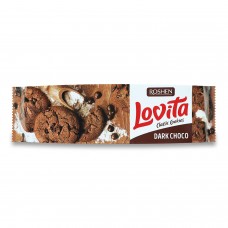 Печиво Roshen Lovita Classic Cookie з какао і шматочками глазурі, 150г