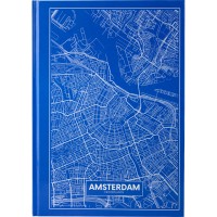Книга записна А4 Maps Amsterdam, 96 аркушів, кл., голуба
