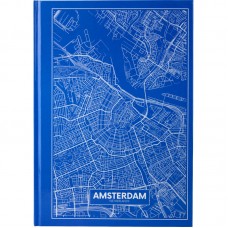 Книга записна А4 Maps Amsterdam, 96 аркушів, кл., голуба