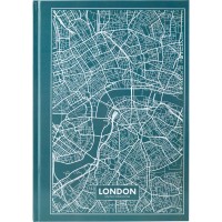 Книга записна А4 Maps London, 96 аркушів, кл., бірюзова