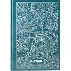 Книга записна А4 Maps London, 96 аркушів, кл., бірюзова