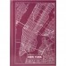 Книга записна А4 Maps New York, 96 аркушів, кл., рожево-коричнева 