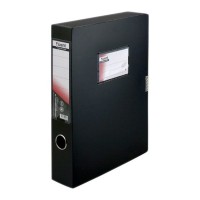 Папка-коробка на липучці, А4, 60мм, AXENT, чорна, 1760-01-A