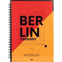 Блокнот на спірали Berlin, А5, 96 аркушів., 8032-05-A