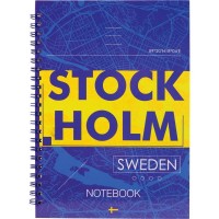 Блокнот на спіралі Stockholm тверда обкл., А5, 96 аркушів, 8032-08-A 