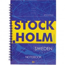 Блокнот на спіралі Stockholm тверда обкл., А5, 96 аркушів, 8032-08-A 