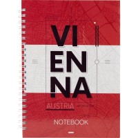 Блокнот на спіралі, тверда обкл. Vienna, А5, 96 аркушів, 8032-07-A 