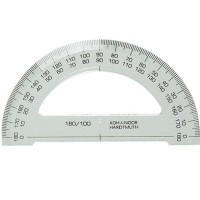 Транспортир KOH-I-NOOR 180°/100 мм, прозорий 