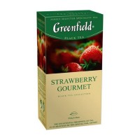 Чай Гринфилд, 25 пак Strawberry Gourmet (чай черный с клубникой и шок), 4820022865687