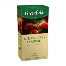 Чай Гринфилд, 25 пак Strawberry Gourmet (чай черный с клубникой и шок), 4820022865687