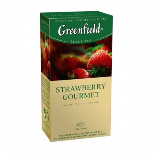 Чай Гринфилд, 25 пак Strawberry Gourmet (чай черный с клубникой и шок), 4820022865687 Чай Гринфилд, 25 пак Strawberry Gourmet (чай черный с клубникой и шок), 4820022865687