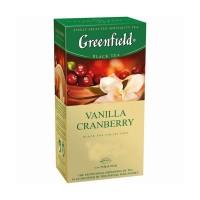 Чай Гринфилд, 25 пак Vanilla Cranberry черный, 4820022867599