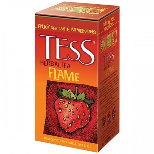 Чай Тесс 25 пак Flame черный (каркаде, клубника, вербена) Чай Тесс 25 пак Flame черный (каркаде, клубника, вербена)