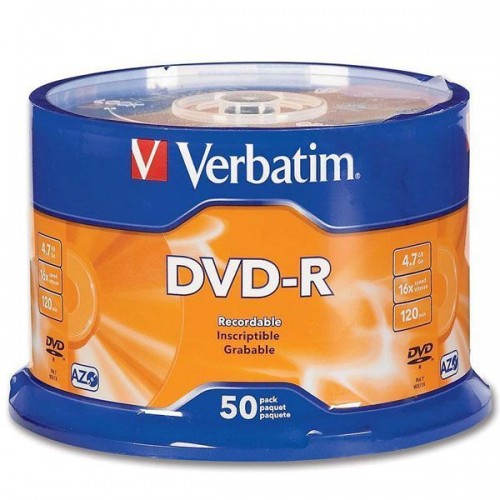 Диски DVD-R Verbatim, 4.7 Gb, Cake Box 50 шт. Диски DVD-R Verbatim, 4.7 Gb, Cake Box 50 шт.