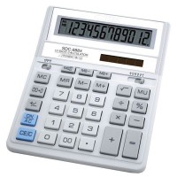 Калькулятор Citizen SDC-888 ХWH, 12 розрядів, біло-сірий  