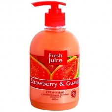 Крем-мило Fresh Juice полуниця + гуава 460г з дозатором